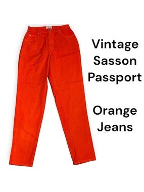 Vintage Sasson Orange high waist jeans  deadstock modern size 0